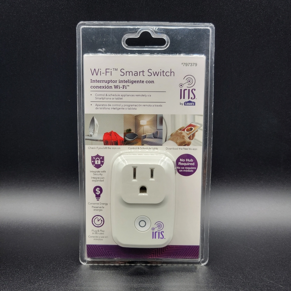 Iris Wifi Smart Switch by Lowe's Control Appliance Remotely Phone Tablet New